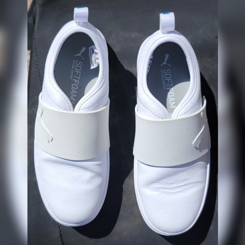 (B) Puma Slip On Shoes White (3c) - Picture 7 of 10